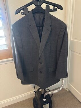 Kenneth Cole Men's Charcoal Gray Two-Button Sport Coat
